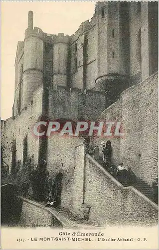 Ansichtskarte AK le Mont Saint Michel Cote d'Emeraude l'Escalier Abbatial