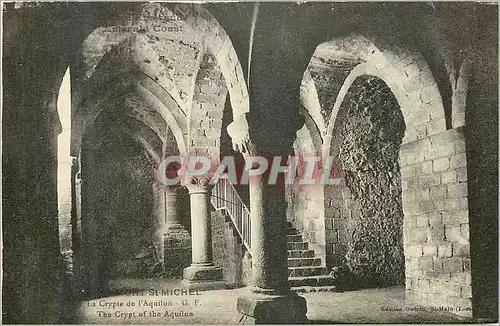 Cartes postales le Mont Saint Michel la Crypte de l'Aquilon