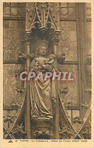 Ansichtskarte AK Thann la Cathedrale Detail du Portail Lateral Ouest