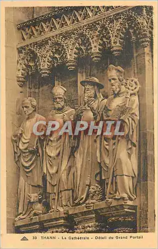 Cartes postales Thann la Cathedrale Detail du Grand Portail