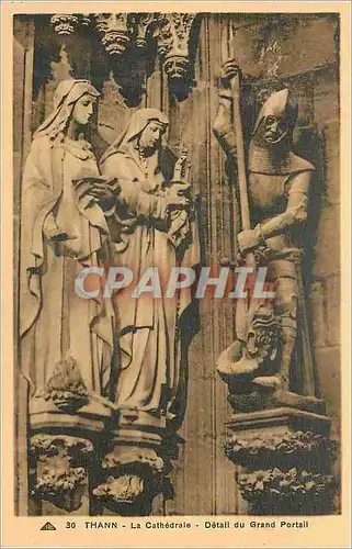 Cartes postales Thann la Cathedrale Detail du Grand Portail