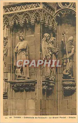 Ansichtskarte AK Thann Cathedrale St Thiebault le Grand Portail
