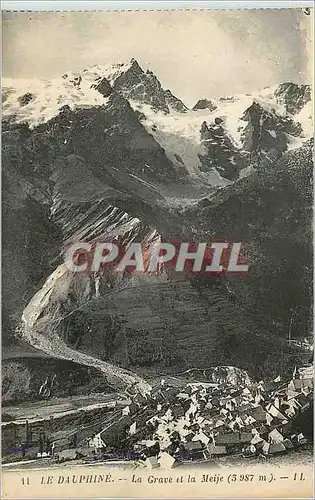 Cartes postales le Dauphine la Grave et la Meije (3987m)