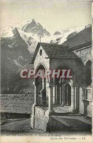 Cartes postales le Dauphine Massif de la Meije Eglise des Terrasses
