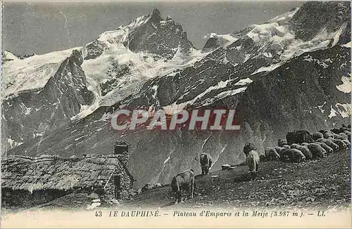 Cartes postales le Dauphine Plateau d'Emparis et la Meije (3987m)
