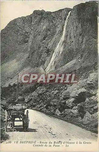 Cartes postales le Dauphine Route du Bourg d'Oisans a la Grave Cascade de la Pisse