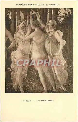 Cartes postales Academie des Beaux Arts Florence Botticelli les Trois Graces