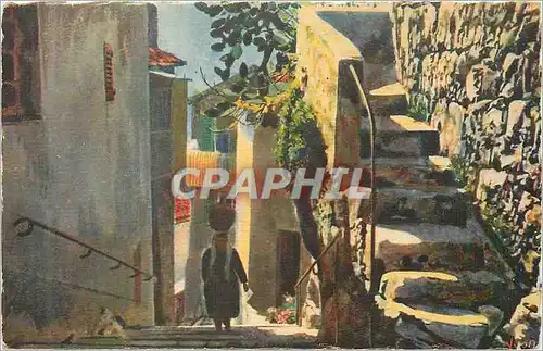 Cartes postales Eze (Alpes Maritimes) une Vieille Rue du Village la Douce France Cote d'Azur