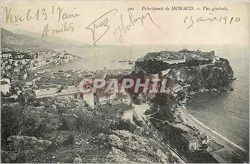 Cartes postales Principaute de Monaco vue Generale