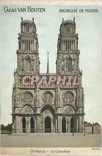 Cartes postales Orleans la Cathedrale Cacao Van Houten Solubilise en Poudre