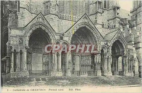 Cartes postales Cathedrale de Chartres Portail Nord