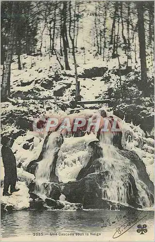 Cartes postales Nos Paysages Une Cascade Sous la Neige