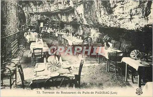 Cartes postales Terrasse du Restaurant du Puits de  Padirac (Lot)