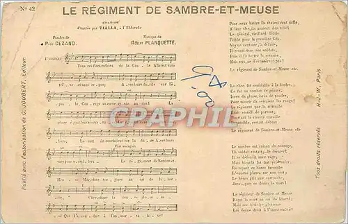 Ansichtskarte AK Le Regiment de Sambre et Meuse  Militaria