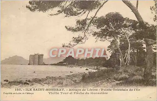 Ansichtskarte AK Ile Saint Honorat Abbaye de Lerins Pointe Oriantale de l'Ile Vieille Tour et Fleche du Monastere