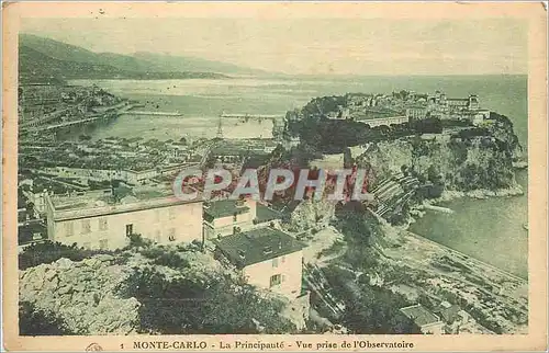 Cartes postales Monte Carlo La Principaute Vue Prise de l'Observatoire