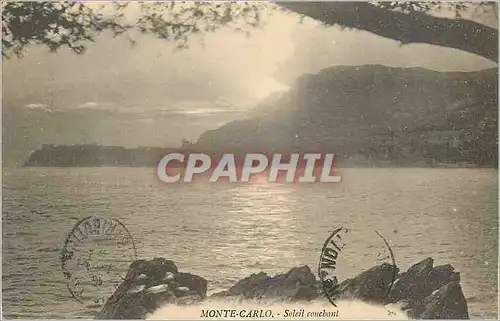 Cartes postales Monte Carlo Soleil Couchant
