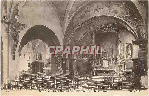 Ansichtskarte AK Cagnes (Alpes Maritimes) Interieur de l'Eglise