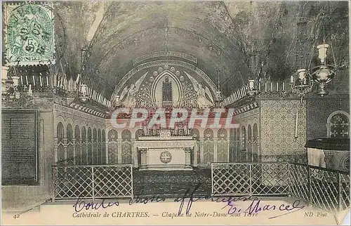 Ansichtskarte AK Cathedrale de Chartres Chapelle de Notre Dame Sous Terre