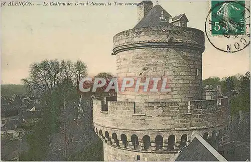 Ansichtskarte AK Alencon Le Chateau des Ducs d'Alencon La Tour Couronnee