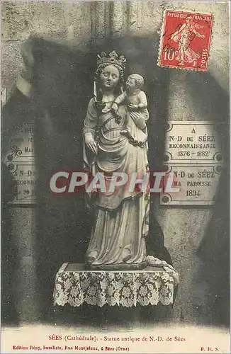 Ansichtskarte AK Sees (Cathedrale) Statue Antique de N D de Sees