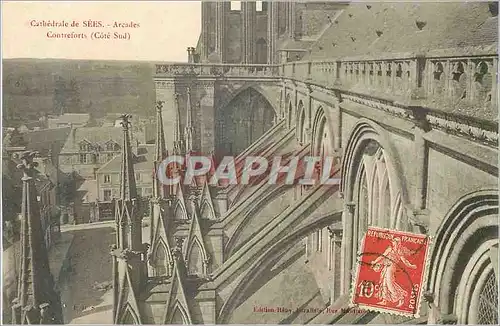 Cartes postales Cathedrale de Sees Arcades Contreforts (Cote Sud)