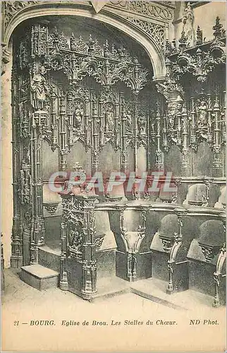 Cartes postales Bourg Eglise de Brou Les Stalles du Choeur