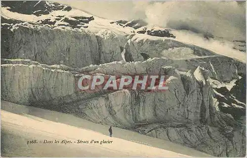 Cartes postales Dans les Alpes Seracs d'Un Glacier