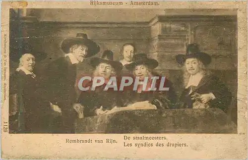 Cartes postales Rijksmuseum Amsterdam Rambrandt Van Rijn Les Syndics des Drapiers