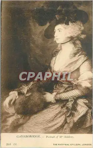 Ansichtskarte AK The National Gallery London Gainsborough Portrait of Mme Siddous