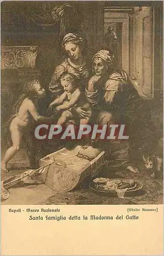 Cartes postales Napoli Museo National Santa Famiglia Detta La Madonna del Gatto Romano