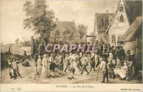 Cartes postales Musee du Louvre Teniers La Fete du Village