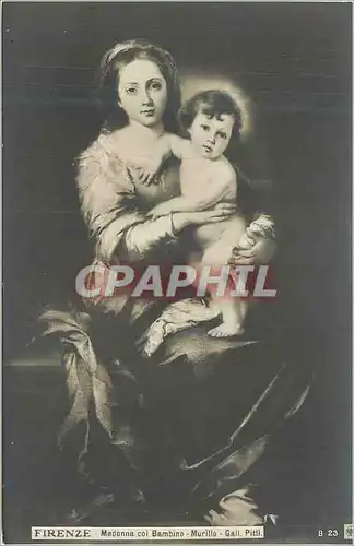 Cartes postales Firenze Madonna Col Bambino Murillo Gall Pitti