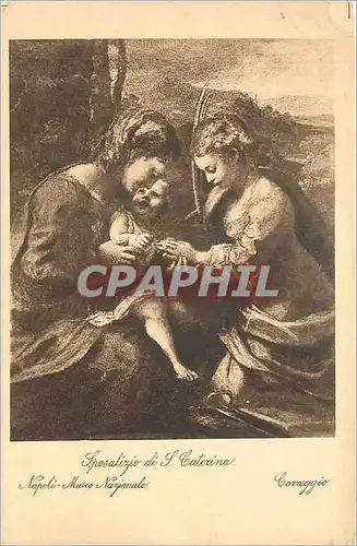 Cartes postales Sposalizio di S Caterina Napoli Museo Nazionale Correggio