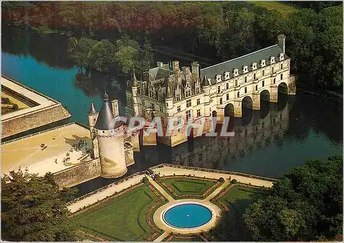 Moderne Karte Chateaux de la Loire Chenonceaux (I et L) Chateau Renaissance construit de 1513 a 1521 par Thoma