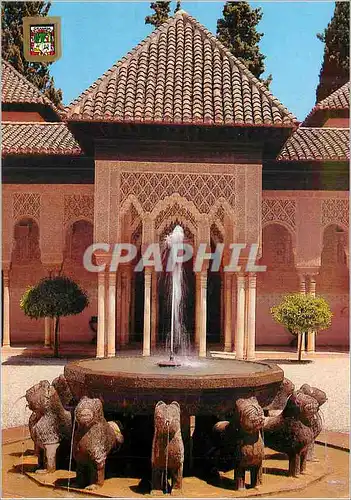 Moderne Karte Granada Alhambra Cour des Lions