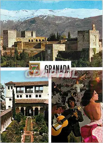 Moderne Karte Granada Alhambra Vista General