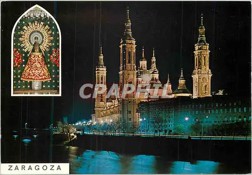 Cartes postales moderne Zaragoza Image et Temple de Notre Dame de El Pilar