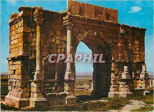 Moderne Karte Volubilis (Ruines Romaines) L'Arc du Triomphe Maroc