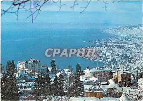 Cartes postales moderne Suisse Clarens Lac Leman et Jura