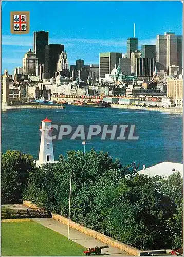 Cartes postales moderne Montreal Que vue du Fort de l'Ile Ste Helene et Port de Montreal