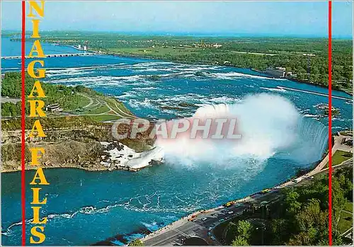 Moderne Karte Chutes du Niagara L'Eau Descend de la Chute de Fer a Cheval a la Vitesse de 200 000 Pieds 3 par