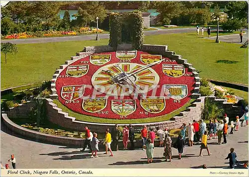 Moderne Karte Floral Clock Niagara Falls Ontario Canada