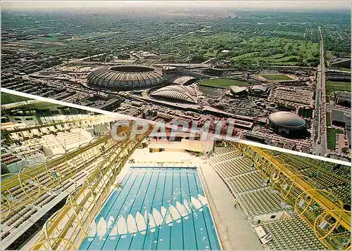 Cartes postales moderne Montreal Quebec Canada Vue Aerienne des Installations Olympiques et du Fabuleaux  Bassin Olympiq