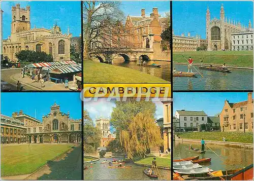 Cartes postales moderne Cambridge Great St Mary's Peterhouse St John's The Backs King's magdelene