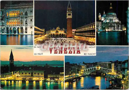 Cartes postales moderne Venezia La Nuit Canal Grande e Ponte di Rialto