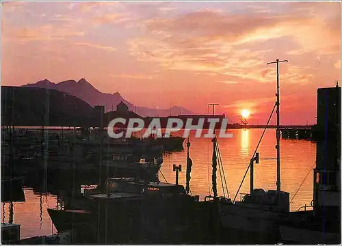 Cartes postales moderne Bodo Midnattsol Sett Fra Havna Norway The Midnight Sun Seen at the Harbour
