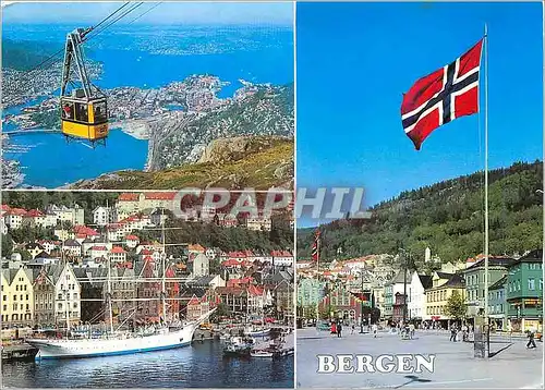 Moderne Karte Bergen Norway