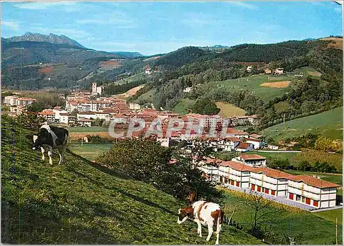 Moderne Karte Vera de Bidasoa Vista Panoramica desde Alzatte