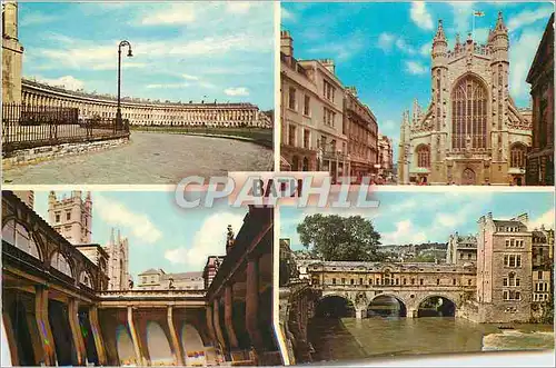 Cartes postales moderne Royal Crescent West Front The Abbey Roman Bath and Pulteney Bridge